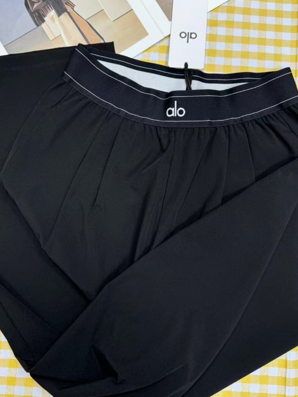 NWT 💞 ALO Yoga Black Wide Leg Trouser Pants 😝 Office Chic (Regular:30" Inseam) - Picture 5 of 9